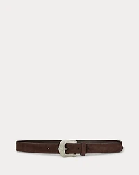 Tooled-Buckle Leather Belt