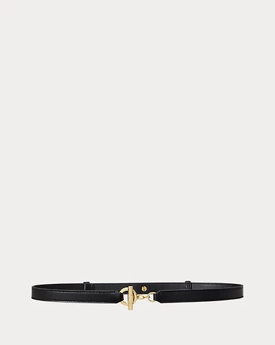 Leather Toggle Skinny Belt