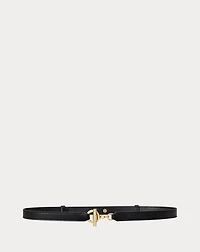 Leather Toggle Skinny Belt