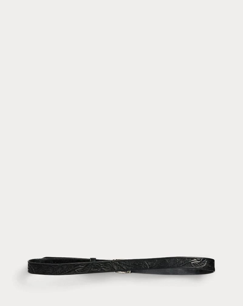 Hand-Tooled Leather Belt
