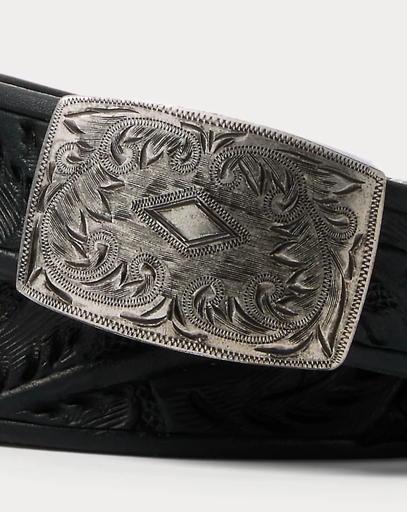 Hand-Tooled Leather Belt