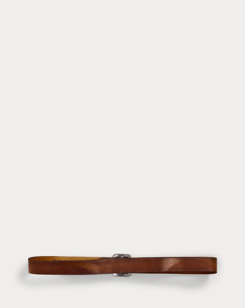 Hand-Burnished Leather Belt