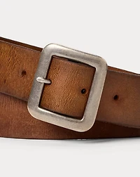 Hand-Burnished Leather Belt