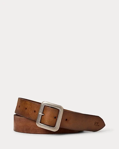 Hand-Burnished Leather Belt
