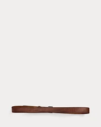 Slider-Buckle Leather Belt