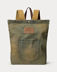 Faded Indigo Denim Backpack