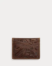 Hand-Tooled Leather Card Case