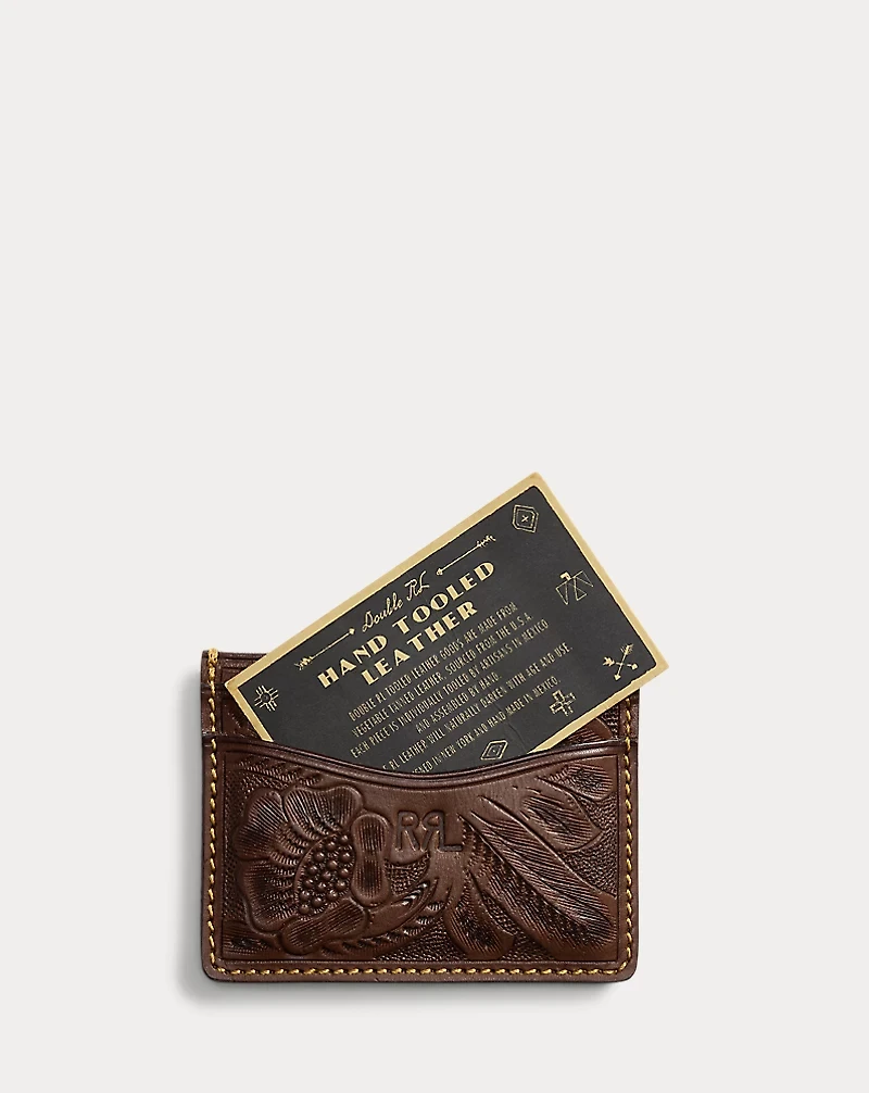 Hand-Tooled Leather Card Case