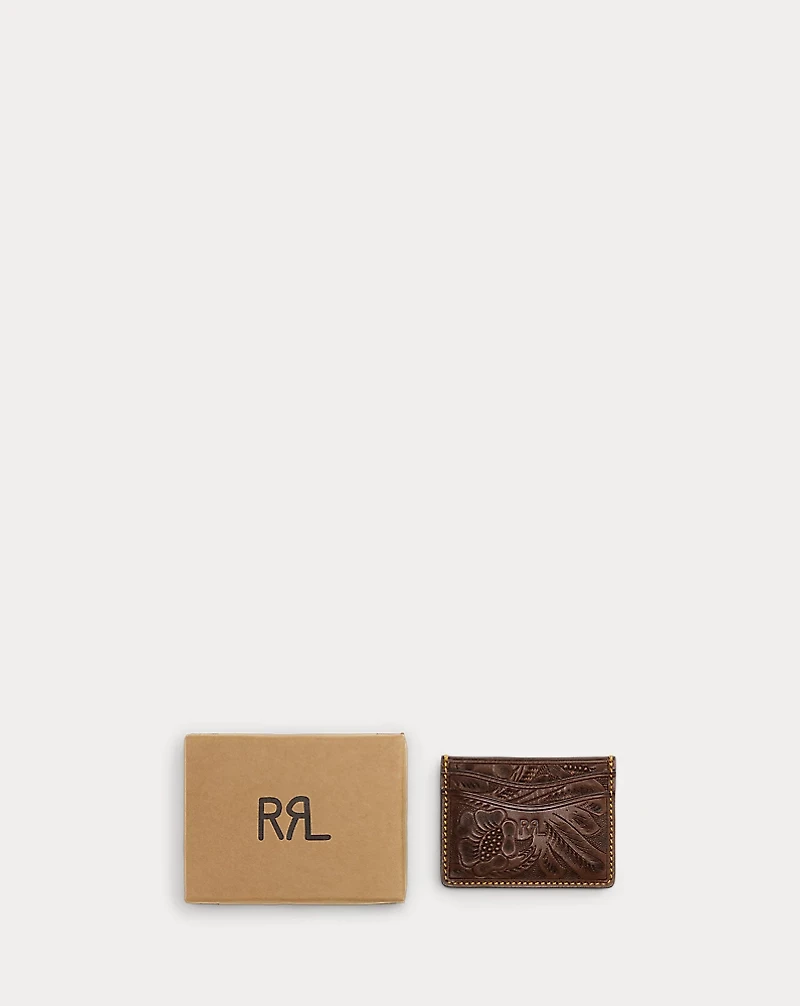 Hand-Tooled Leather Card Case
