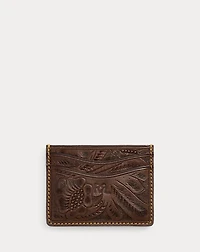 Hand-Tooled Leather Card Case