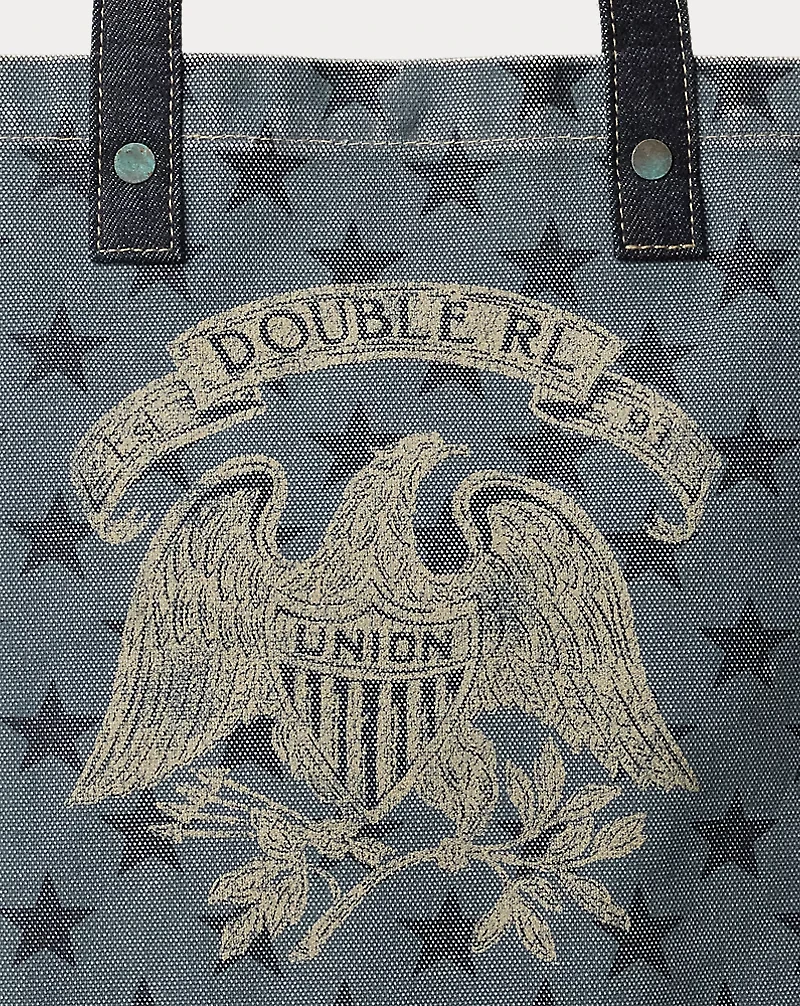 Star-Print Graphic Tote