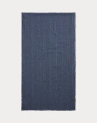 Striped Double-Faced Cotton Scarf