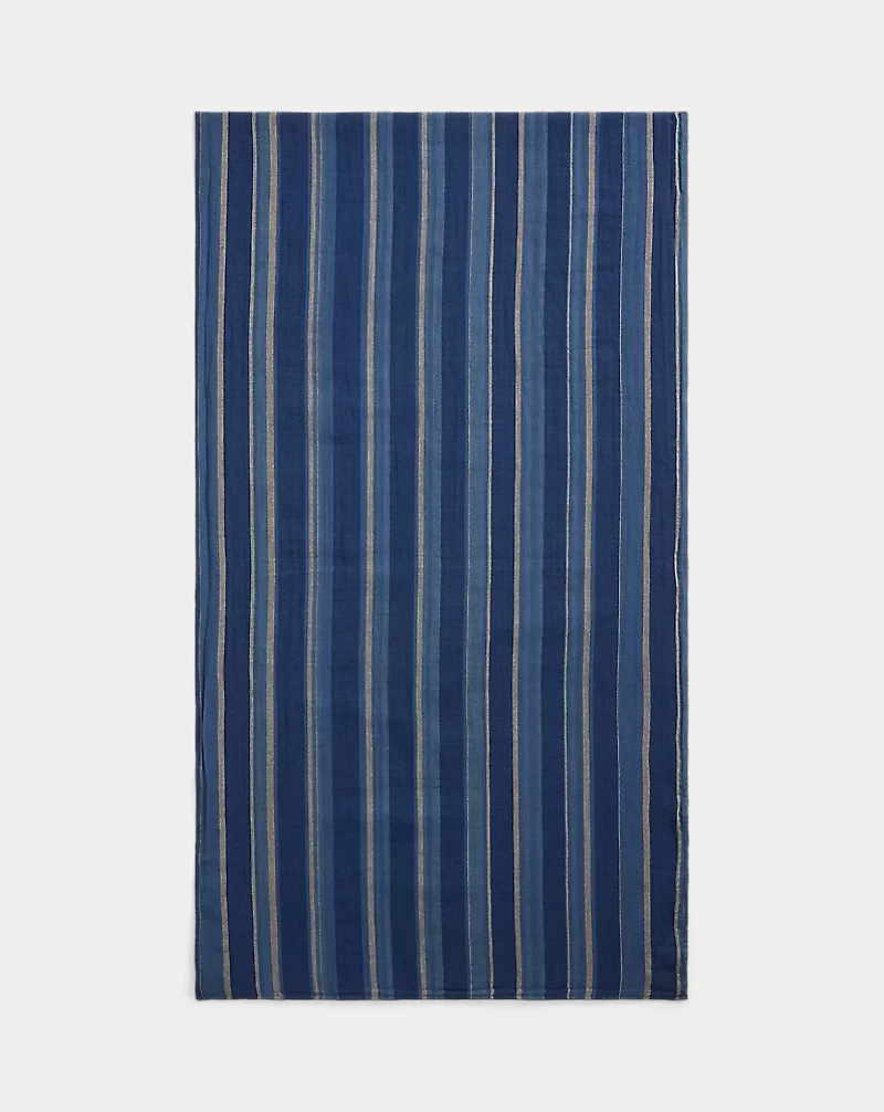 Striped Double-Faced Cotton Scarf