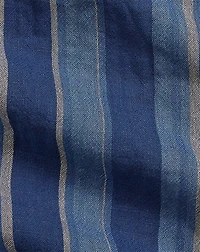 Striped Double-Faced Cotton Scarf