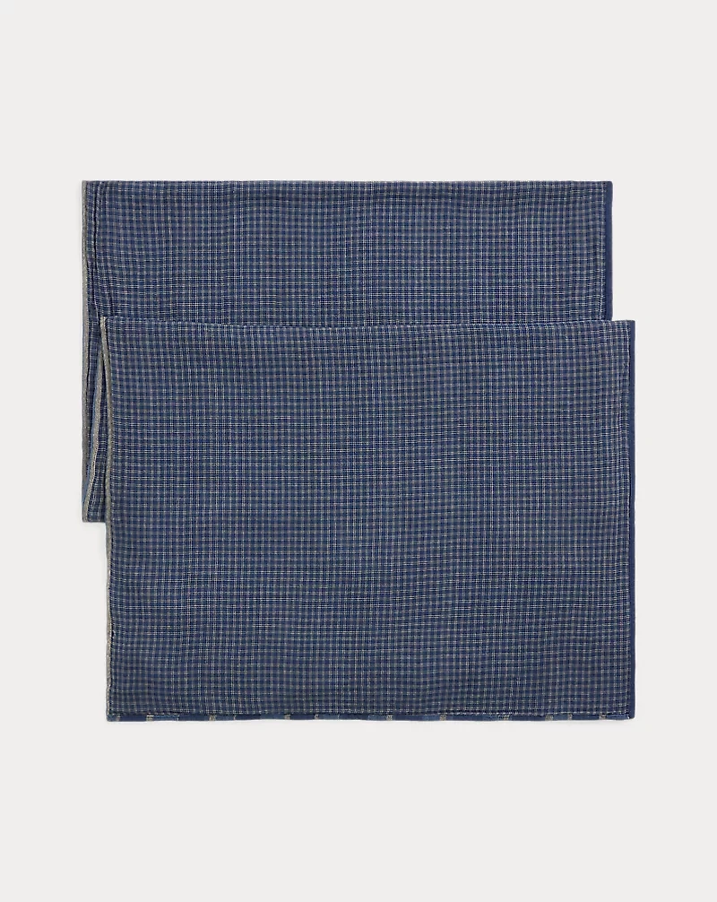 Striped Double-Faced Cotton Scarf