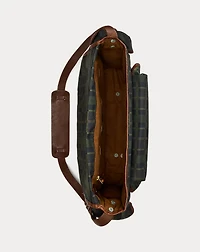 Check-Print Oilcloth Messenger Bag