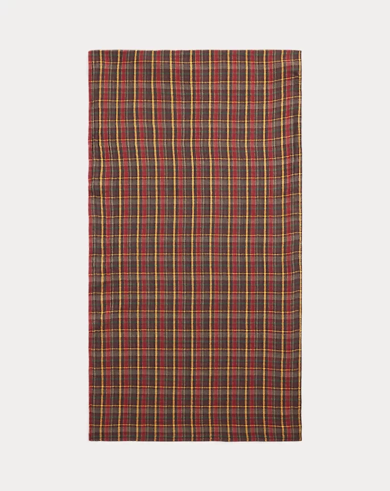 Plaid Double-Faced Cotton Scarf