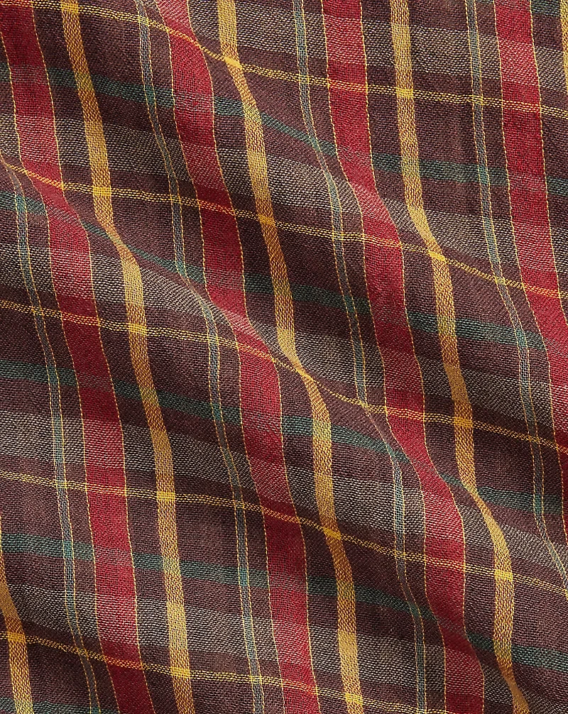 Plaid Double-Faced Cotton Scarf