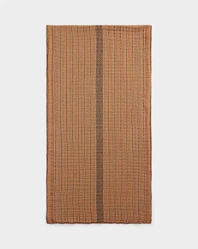 Double-Faced Cotton Jacquard Scarf