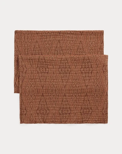 Double-Faced Cotton Jacquard Scarf