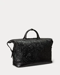 Hand-Tooled Leather Weekender Bag