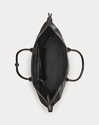 Hand-Tooled Leather Weekender Bag