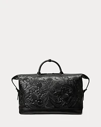 Hand-Tooled Leather Weekender Bag