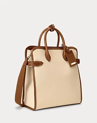 Bedford Calfskin-Trim Canvas Tote