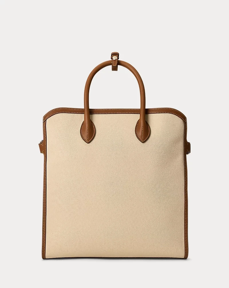 Bedford Calfskin-Trim Canvas Tote