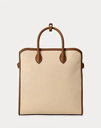 Bedford Calfskin-Trim Canvas Tote