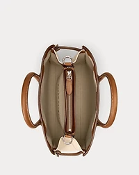 Bedford Calfskin-Trim Canvas Tote