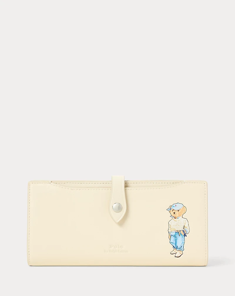 Polo Bear Leather Snap Wallet