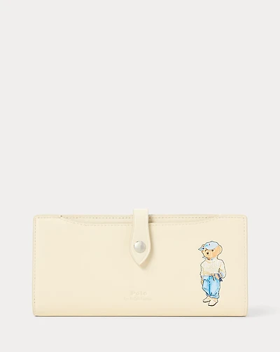 Polo Bear Leather Snap Wallet