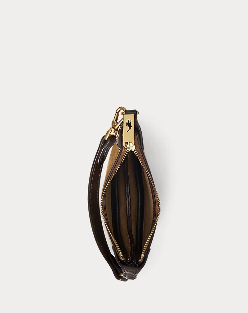 Polo ID Leather-Trim Suede Card Case