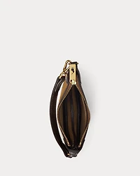 Polo ID Leather-Trim Suede Card Case