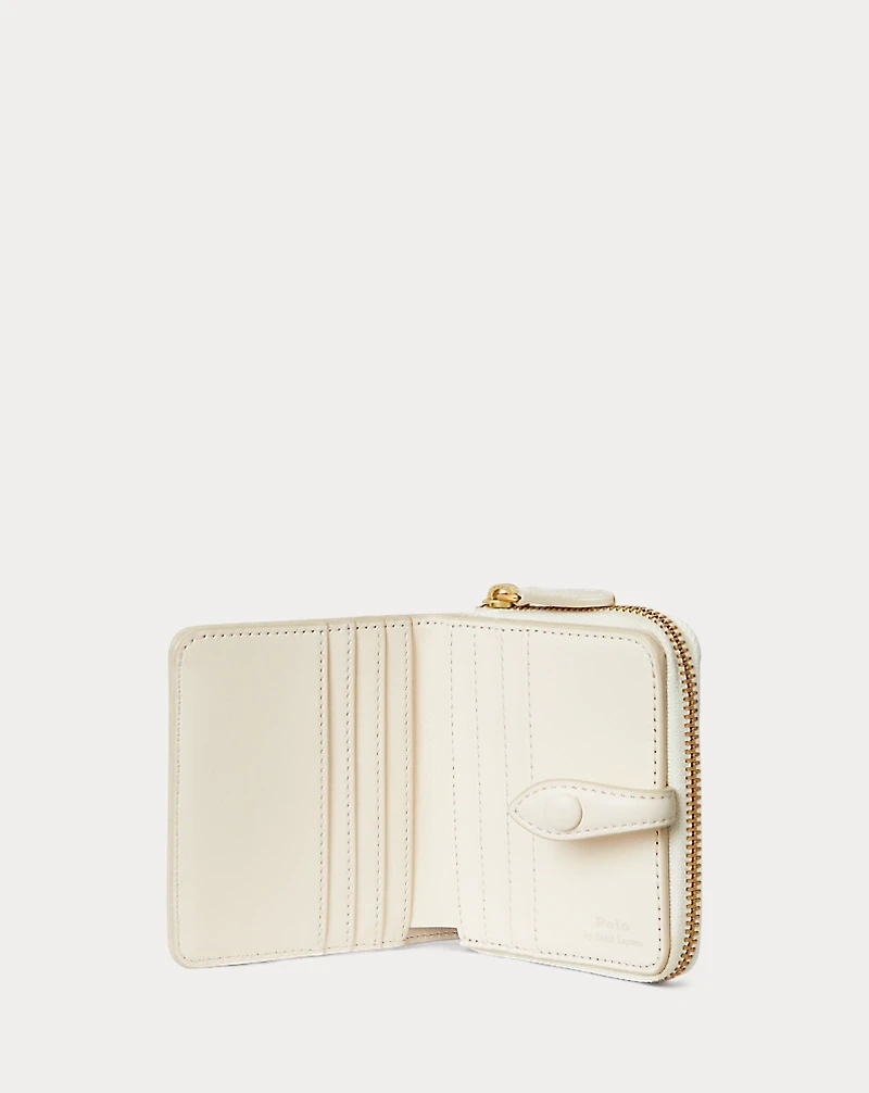 Polo Bear Leather Compact Wallet