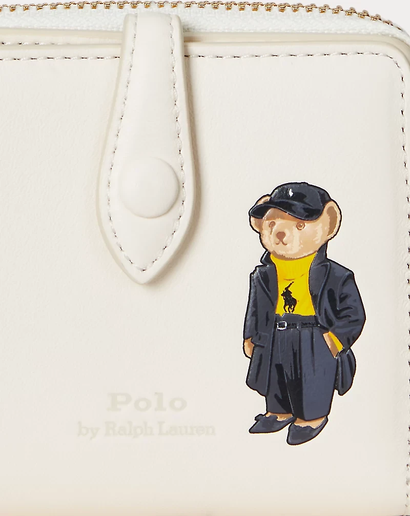 Polo Bear Leather Compact Wallet