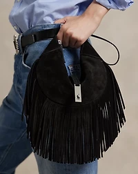 Polo ID Fringe Suede Mini Shoulder Bag