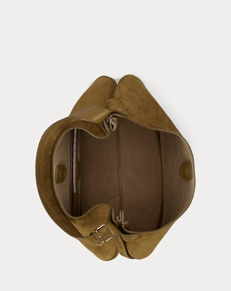 Polo ID Suede Large Shoulder Bag