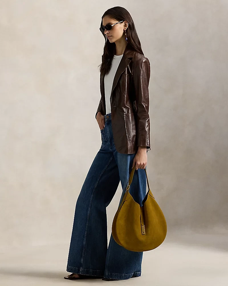 Polo ID Suede Large Shoulder Bag