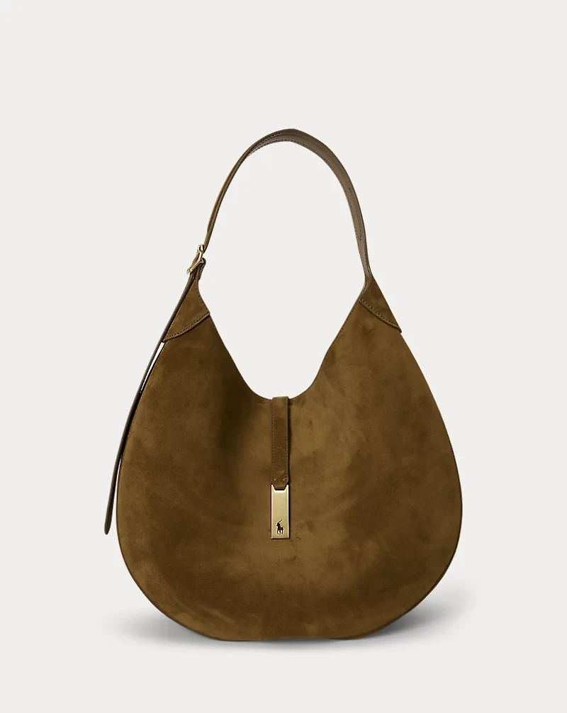 Polo ID Suede Large Shoulder Bag