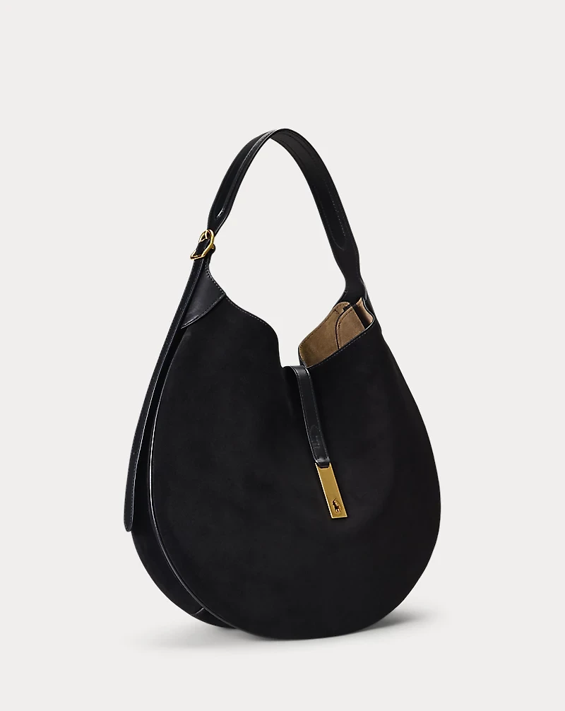 Polo ID Suede Large Shoulder Bag