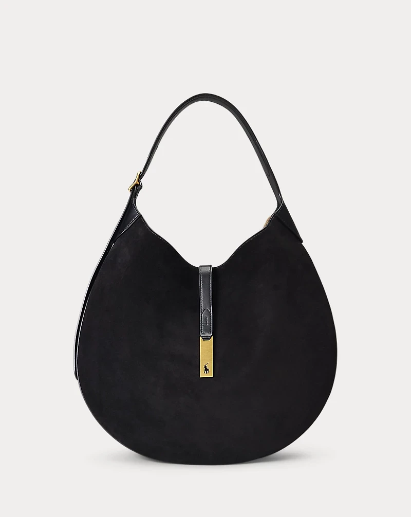 Polo ID Suede Large Shoulder Bag