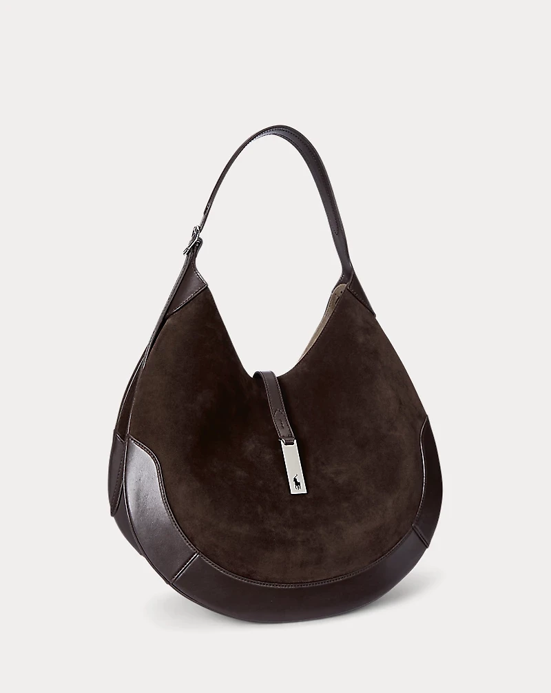 Polo ID Suede Large Shoulder Bag