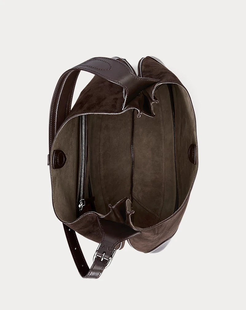 Polo ID Suede Large Shoulder Bag
