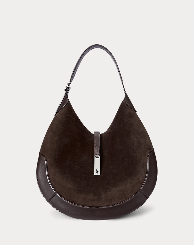 Polo ID Suede Large Shoulder Bag