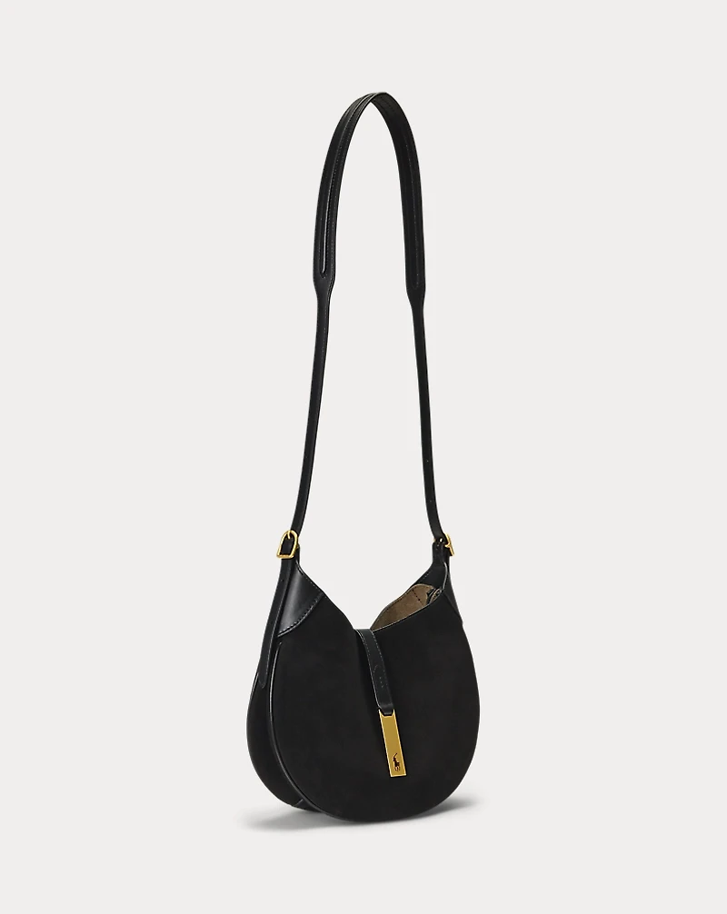 Polo ID Suede-Leather Small Shoulder Bag