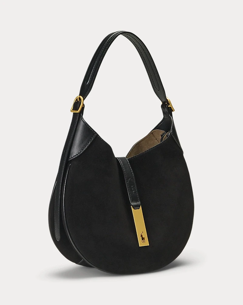 Polo ID Suede-Leather Small Shoulder Bag