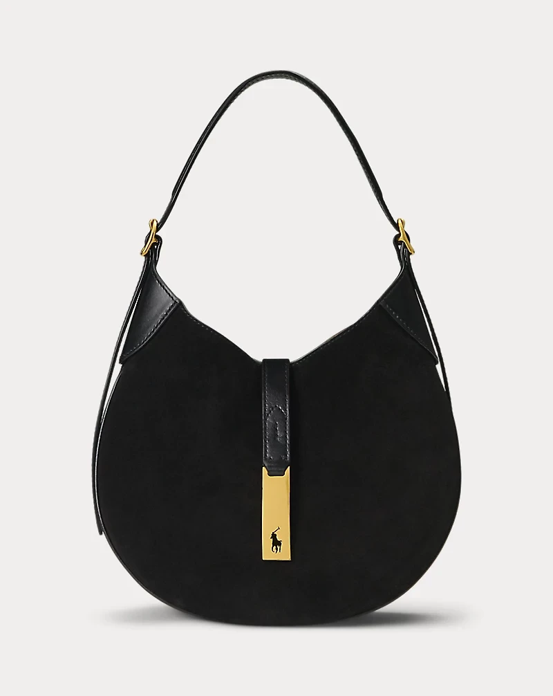 Polo ID Suede-Leather Small Shoulder Bag