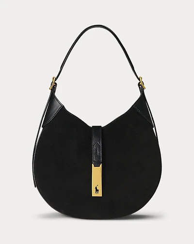 Polo ID Suede-Leather Small Shoulder Bag